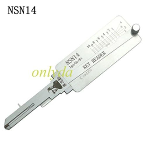MOQ 20pcs Aftermarket ODM(Customize) High quality  2 in 1 tools，NSN14  Ign/Dr/Rt key reader locksmith tools used for Nissan motorcycle