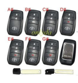 Free shipping For Toyota Hliux remote key with 314.35-312.09 /433.58-434.3MHZ with Toyota H chip BM1ET 61A965-0182, pls choose model