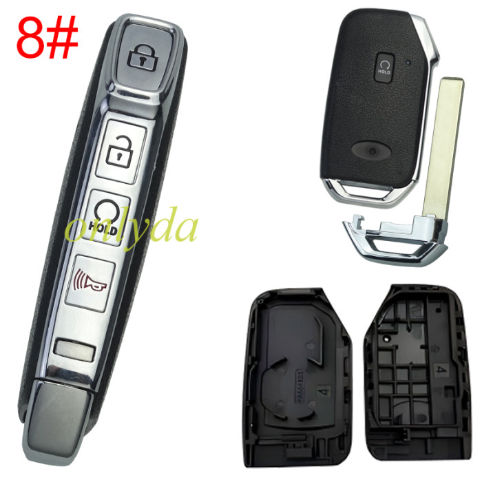 Copy For Kia remote key shell without battery holder with new Kia badge, pls choose the button