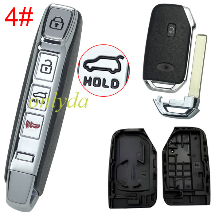 Copy For Kia remote key shell without battery holder with new Kia badge, pls choose the button