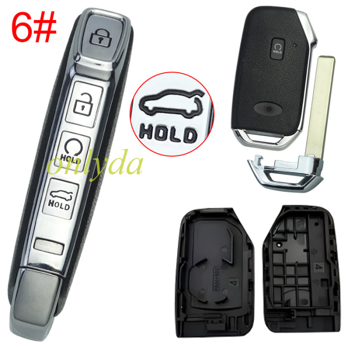 Copy For Kia remote key shell without battery holder with new Kia badge, pls choose the button