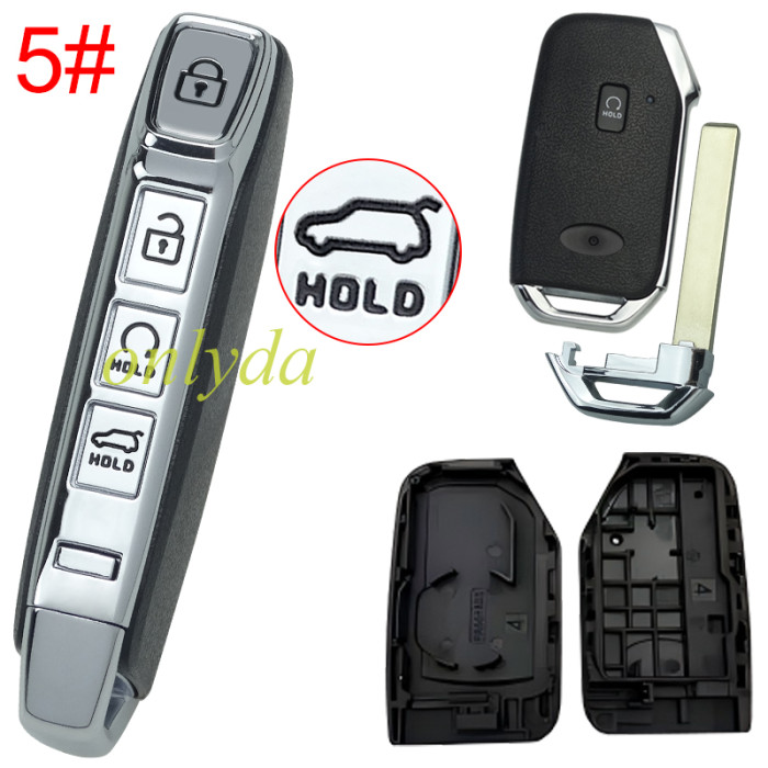 Copy For Kia remote key shell without battery holder with new Kia badge, pls choose the button