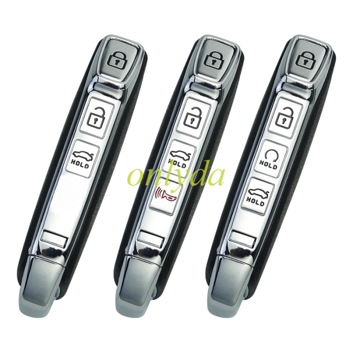 For Kia 3/3+1 button remote  key blank  without battery holder without badge , buttons on the side , pls choose button (Can be installed with VVDI PCB)