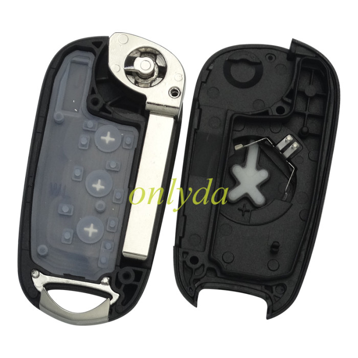 For Buick 1/2 button flip remote key shell with HU100 blade with badge , pls choose button