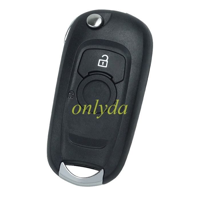 For Buick 1/2 button flip remote key shell with HU100 blade with badge , pls choose button