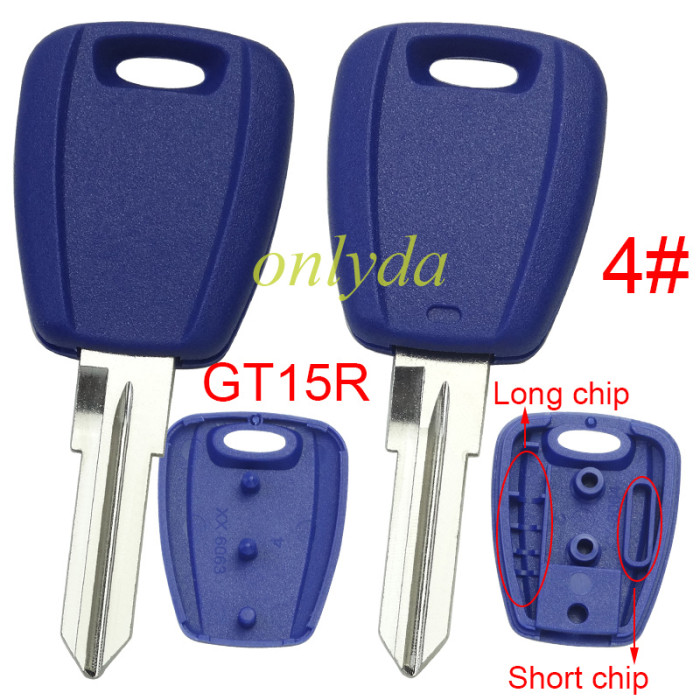 Free shipping 10pcs/lot Super Stronger GTL shell  Fiat transponder key blank with SIP22/DT15R/GT10 blade, There are two chip slots （can put TPX long chip and short chip),  Pls choose model .