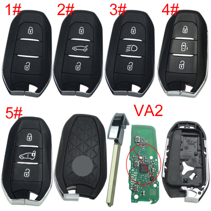 For Citroen DS remote key shell with New Model Red Back Cover with DS badge, blade VA2. Pls choose the button type