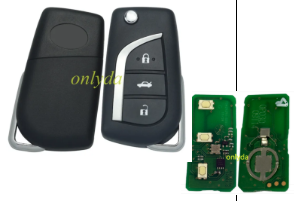 Free shipping original Toyota Folding car remote key fob,for Camry, Reiz, Levin, Corolla, RAV4 The required battery is a CR1620 Chip type:TIRIS DST-AES ID8A  H-chip. 315MHz ASK PCB NO.TD425251-0010