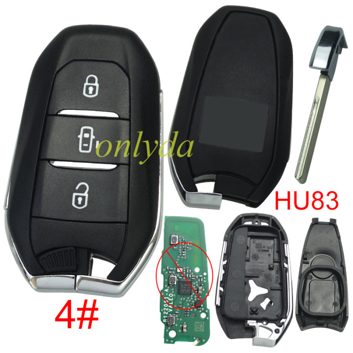 For Fiat remote key shell with Fiat badge, blade HU83, pls choose the button