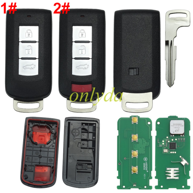 Free shipping KEYDIY Remote key ZB65-2/ZB65-3+1 smart key for Mitsubishi style