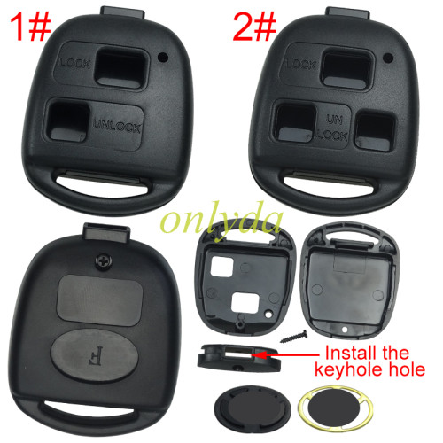 Free shipping 10pcs/lot For Toyota remote key case, with original logo,pls choose button model