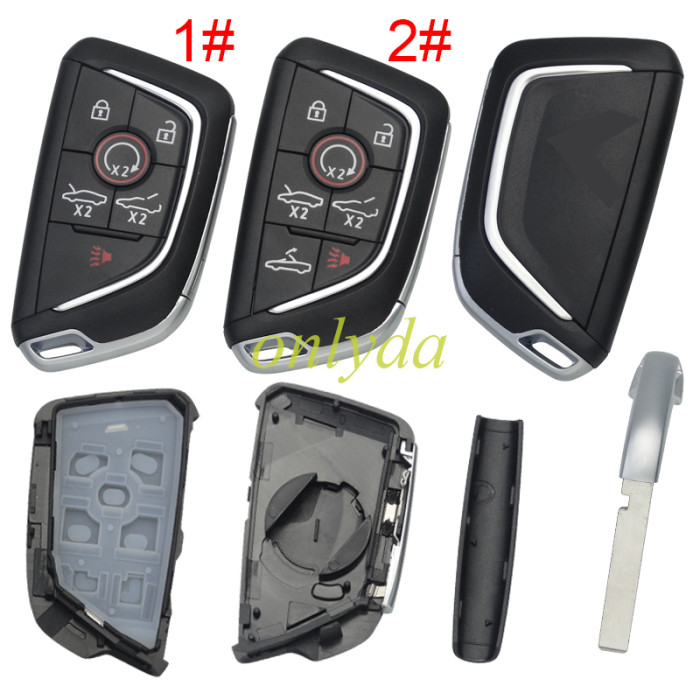 For Cadillac Corvette remote key shell with  Corvette logo place, pls choose the button type