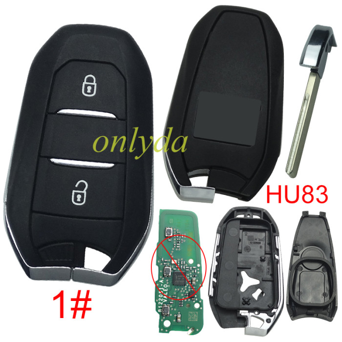 For Fiat remote key shell with Fiat badge, blade HU83, pls choose the button