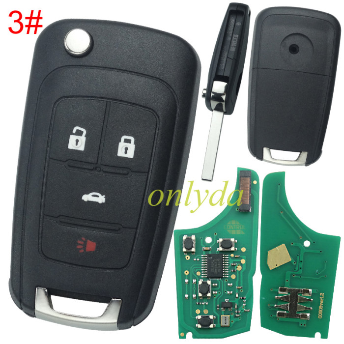 Free shipping For Opel unkeyless remote 315MHZ-7941 chip 2;3;3+1button please choose the key shell