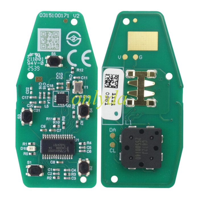 Free shipping For MG  Original Keyless Smart Remote Key 5 BUTTONS 433Mhz with ID47 Chip for MG ONE SUV Car Intelligent Remote Key