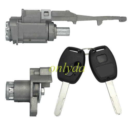 Free shipping 2pcs/lot Honda Odyssey Ignition Lock Assembly 06351-TE0-A11I With 2 Remote Key Shells