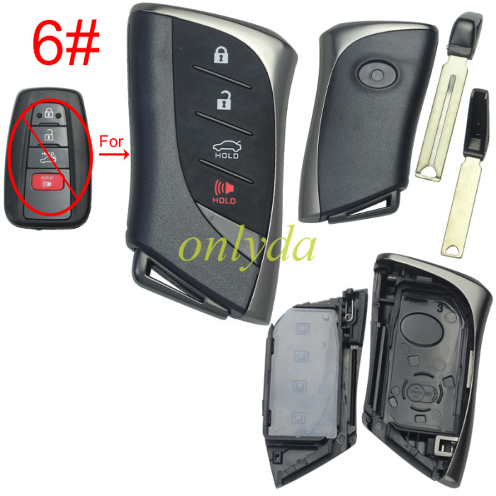 Toyota modified remote key blank with logo  , please choose the button model
