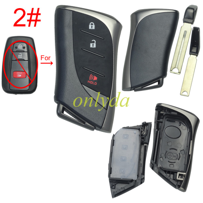 Toyota modified remote key blank without logo  , please choose the button model