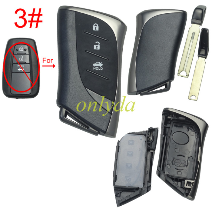 Toyota modified remote key blank without logo  , please choose the button model