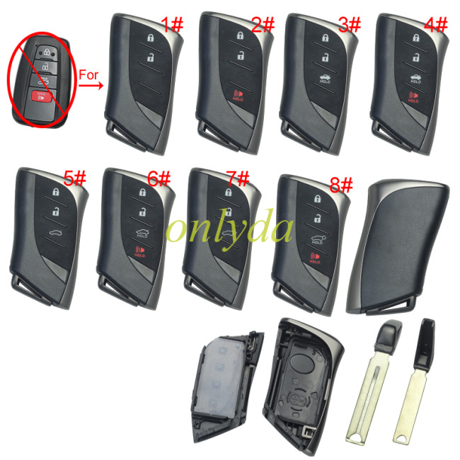 Toyota modified remote key blank without logo  , please choose the button model