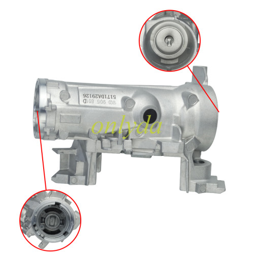 Free shipping 2pcs/lot VW CADDY MK3 Golf MK5 ignition start switch steering lock  without logo  1K0 905 851 D use forTiguan Passat Sagitar Golf Skoda Octavia,Separate locking frame without head