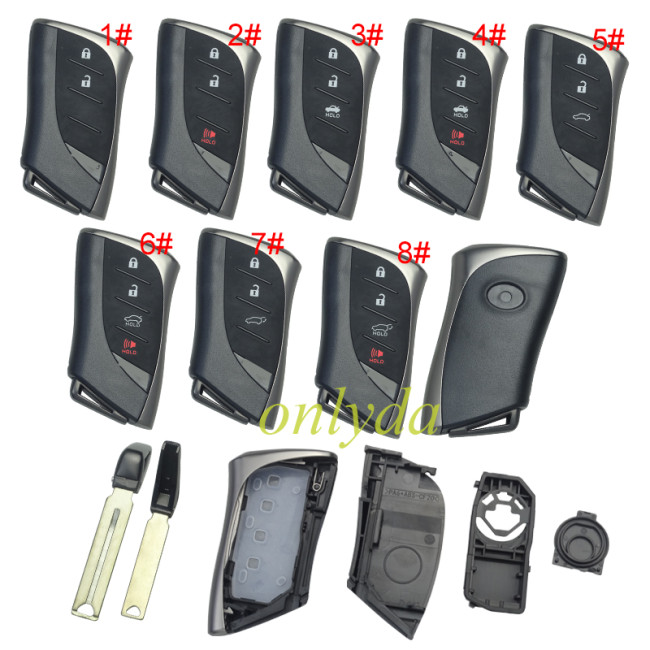 Lexus 2024 & 2025 New Lexus Models remote key blank with blade with logo  , pls choose button