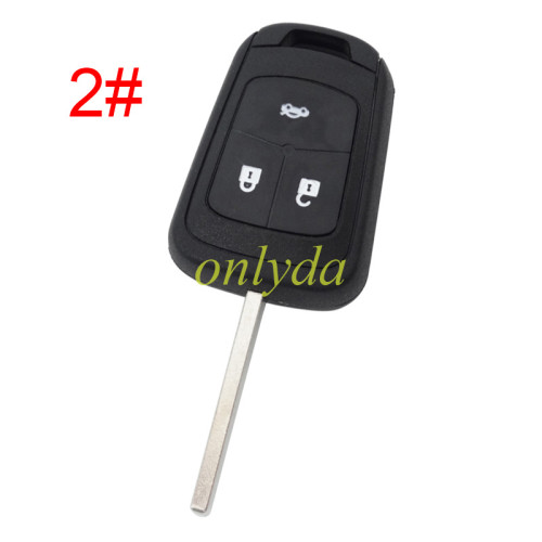 Free shipping from HK, 10pcs/lot for Opel 3button remote key shell with blade HU100 without badge