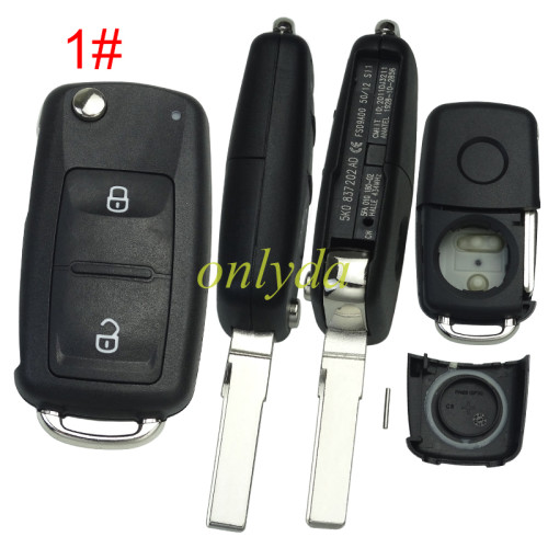 Free shipping from HK,10pcs/lot for Benz remote key shell  VW 2/3 button key  blank new modile after 2011