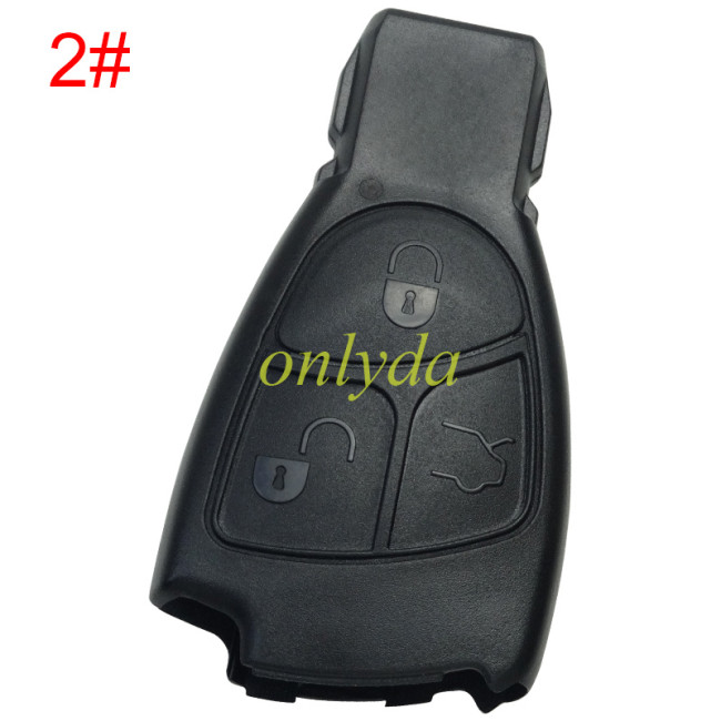 Free shipping from HK,10pcs/lot for Benz 3 button remote key blank without badge,
