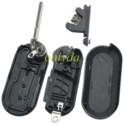 Free shipping from HK,10pcs/unit, for Fiat 3 button replacement key shell with SIP22 blade