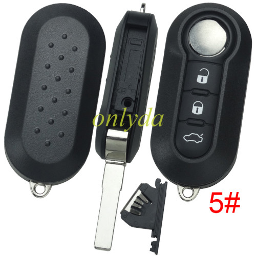 Free shipping from HK,10pcs/unit, for Fiat 3 button replacement key shell with SIP22 blade