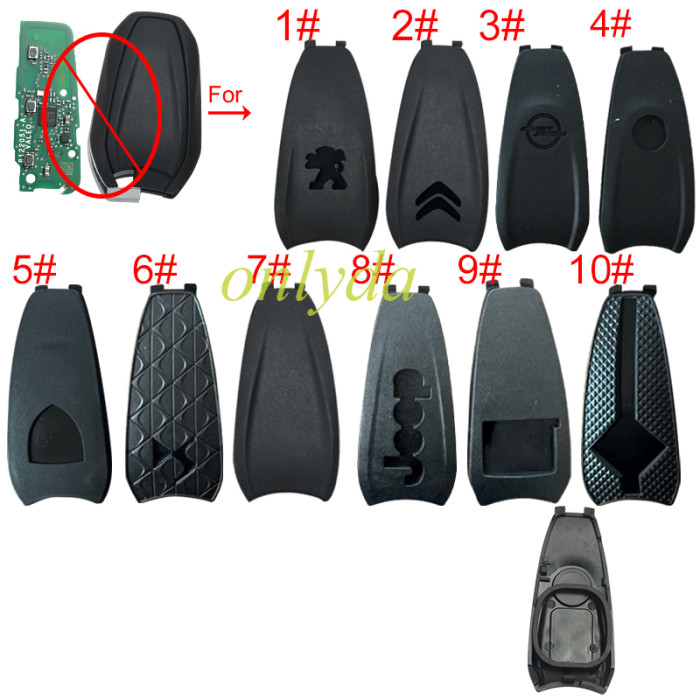 For Peugeot/Citroen/Fiat/Jeep/DS/Vauxhall Opel remote key shell with badge. Pls choose the back cover badge type