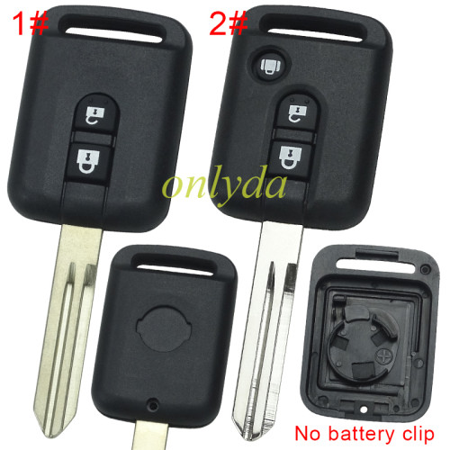 For Nissan  remote key blank the plastic part is  rectangle with original Nissan badge place, pls choose button model