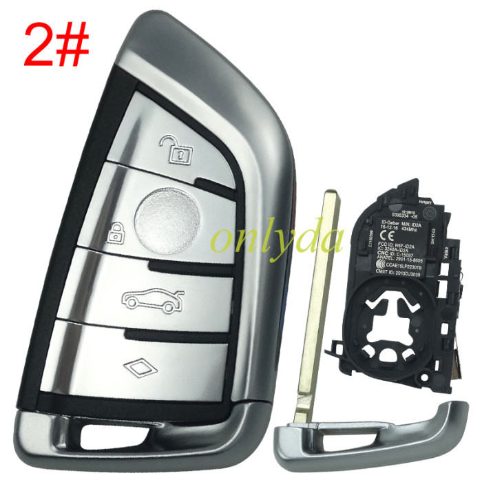 Free shipping 5pcs/lot For BMW X5 3+1/4 button keyless remote key shell, pls choose button