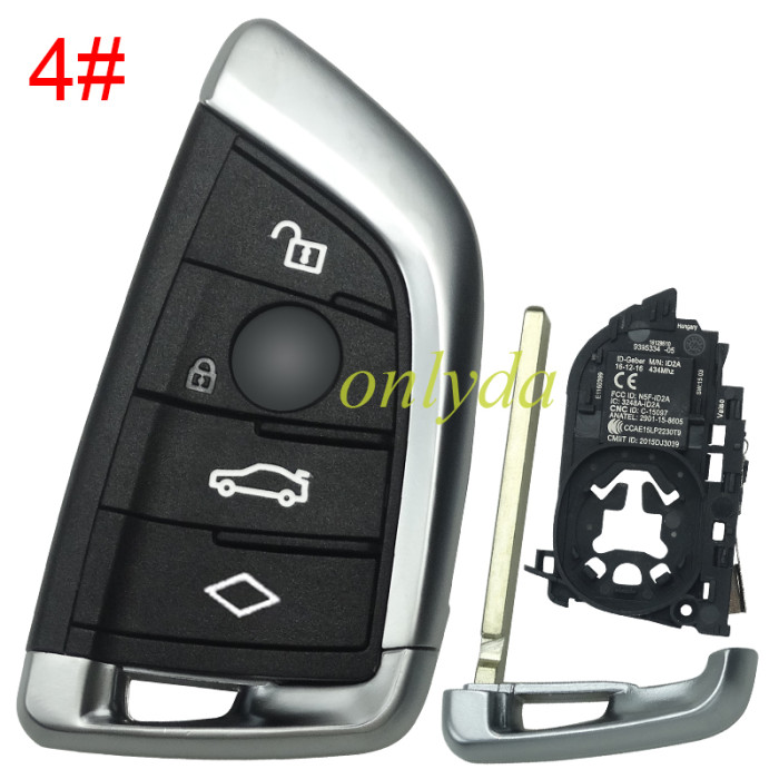 Free shipping 5pcs/lot For BMW X5 3+1/4 button keyless remote key shell, pls choose button