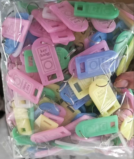 Key Ring Pink, Yellow, Blue, Green, White Mixed colors of 5 types 600 pcs/bag