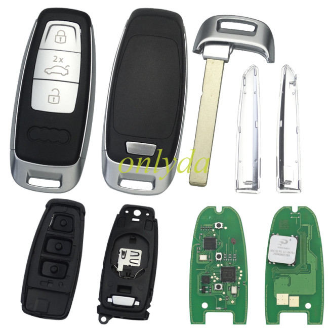 Free shipping KYDZ Universal Remote key for Audi vw 5D smart key with  3 BUTTON remote  key with 5D MQB49 chip   433mhz