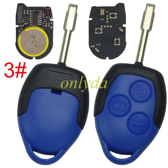 Free shipping For Ford Transit blue remote key new version with 434mhz with 4D63 chip FCCID:6CIT15K601 AG AG， with rechargable battery ， pls choose model