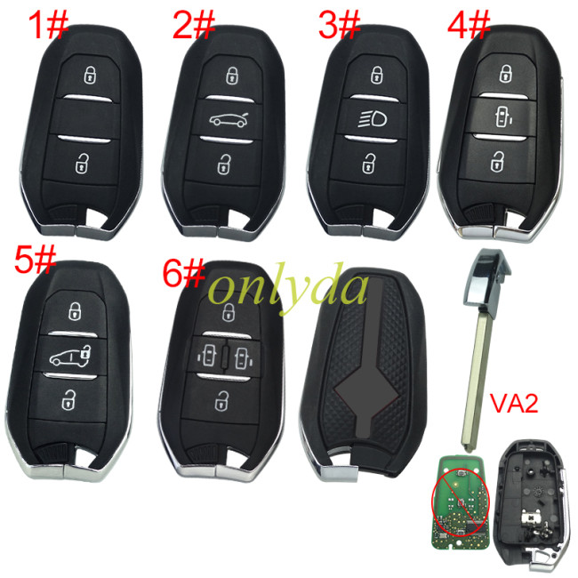For Citroen remote key shell with with New Model Red Back Cover with DS badge, blade VA2. Pls choose the button type
