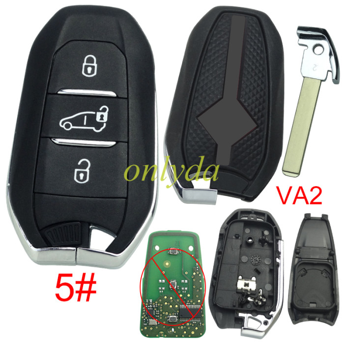 For Citroen remote key shell with with New Model Red Back Cover with DS badge, blade VA2. Pls choose the button type