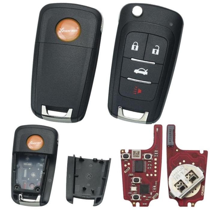 Xhorse XNBU21EN 2ndGeneration Wireless Remote Key Buick Flip 4 Buttons English