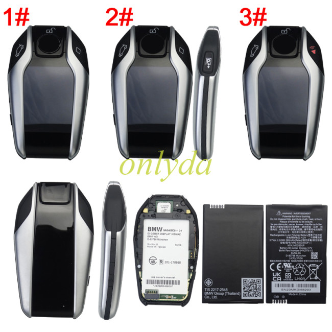 Free shipping original BMW 7-Series original Smart Keyless 3 B/3+1B （P）Remote key Display screen  315Mhz /434mhz ID49 NCF297xVTT chip HITAG Pro