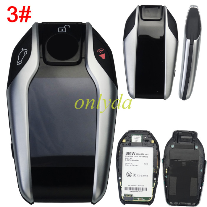 Free shipping original BMW 7-Series original Smart Keyless 3 B/3+1B （P）Remote key Display screen  315Mhz /434mhz ID49 NCF297xVTT chip HITAG Pro