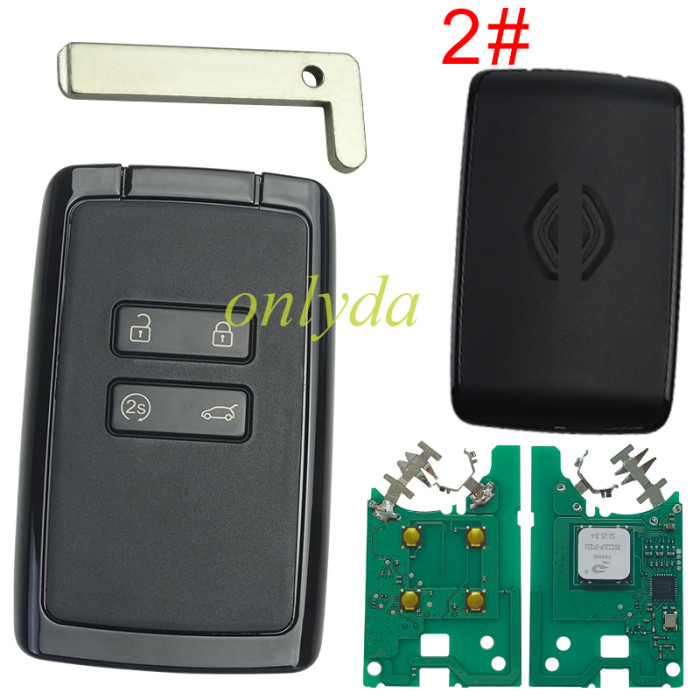Free shipping Keyless Renault CAPTUR 2024+ CLIO 2024+ ESPACE 2024+ MEGANE 2024+ ZOE 2024+ Smart Card Key 4 Buttons 433MHz HITAG AES NCF29A1M ID4A White Color/Black color FCC ID: KR5IK4CH-01 OEM Part Number: 285E74878R