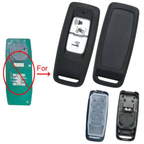 For Honda motorcycle 2 button key shell for long type board,  with badge