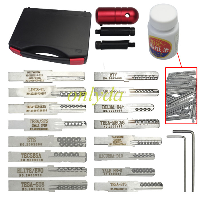 Civilian lock pick set, aluminum foil tools, 85 pieces in total a set
