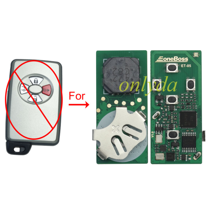 Free shipping Eoneboss ET-05 universal key  for Toyota 4 button, ONLY PCB