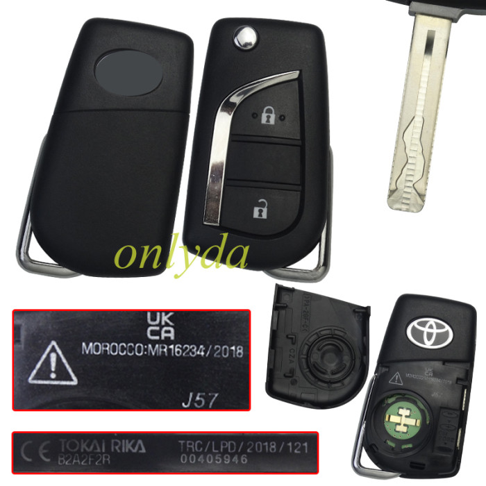 Free shipping OEM Toyota Corolla   2 button Flip Remote Key 315MHz  FSK  2019+  part number ：B2A2F2R with WS21 ID74 H 8A Chip  Page:39