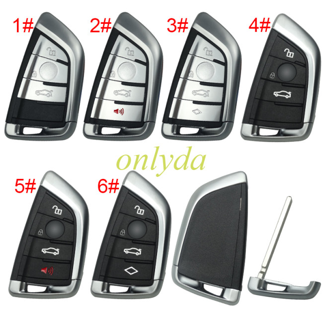 Free shipping 5pcs/lot For BMW  remote key shell with blade, pls choose the button