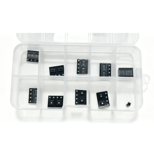 Specialized SMD Diode & Transistor Kit for Car Keys (SMD Component Assortment Box for Car Key PCB Repair). This kit primarily features SOT-23 packaged SMD transistors and SMD Schottky diodes, comprising the 9 most commonly used component specifications found on car key circuit boards. It is compatible with a wide range of folding and smart remote keys from major manufacturers such as Volkswagen, Honda, Toyota, BMW, Ford, and others.